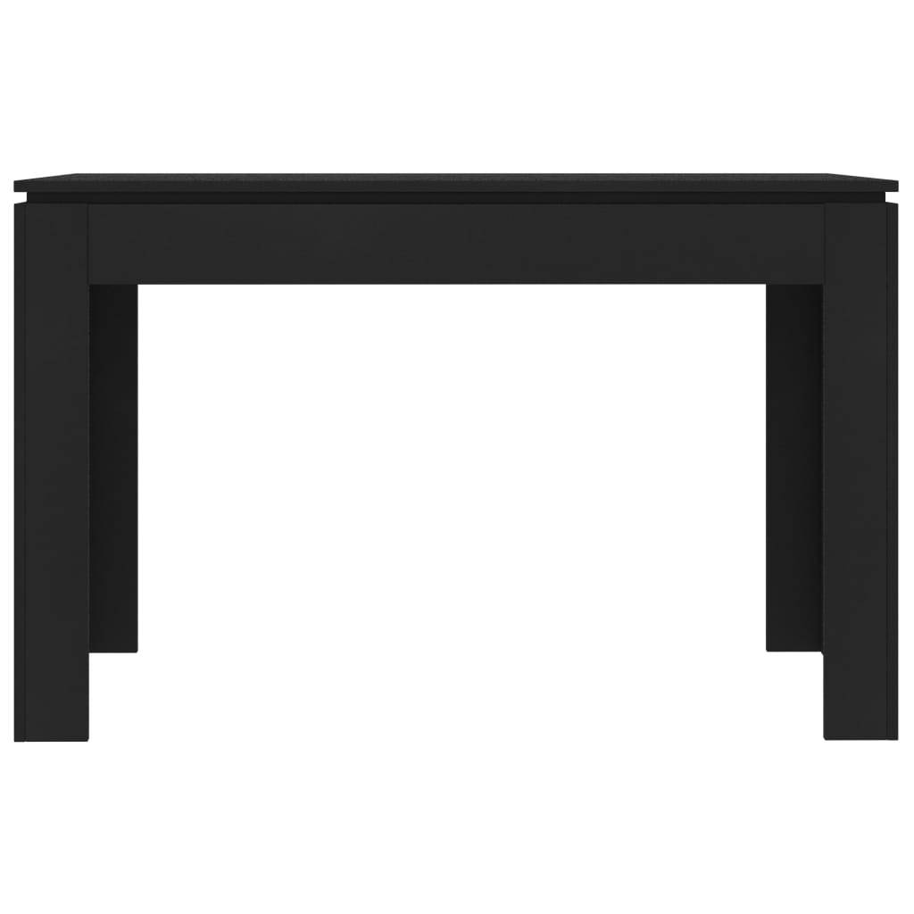 Dining Table Black 120x60x76 cm Engineered Wood