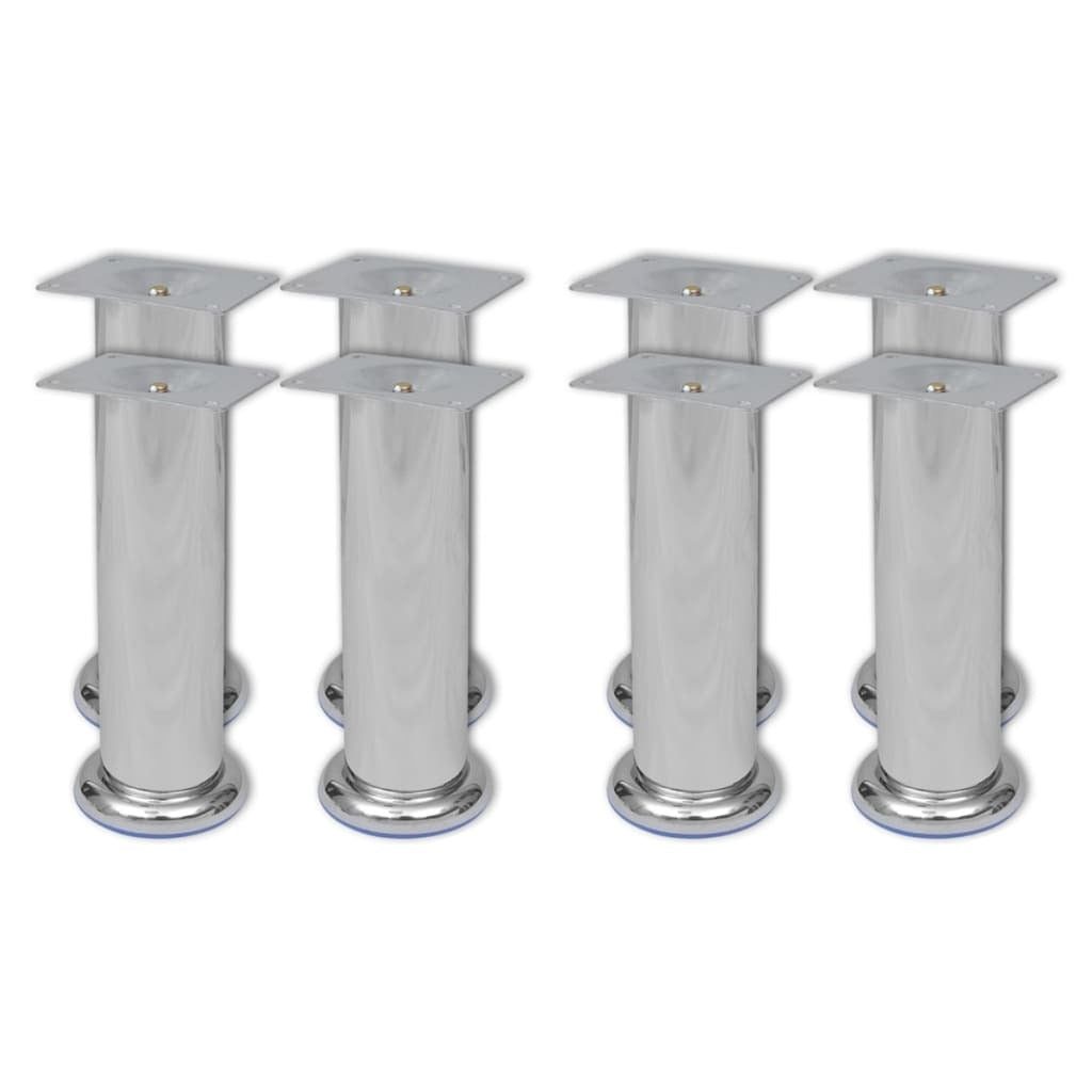 Sofa Legs 8 pcs Round Chrome 180 mm