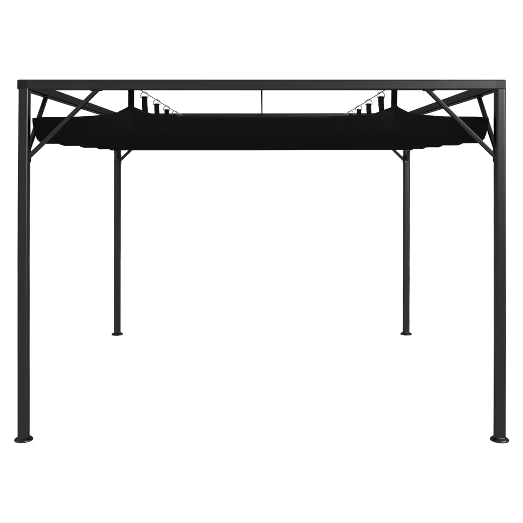 Garden Gazebo with Retractable Roof Canopy 3x3 m Anthracite