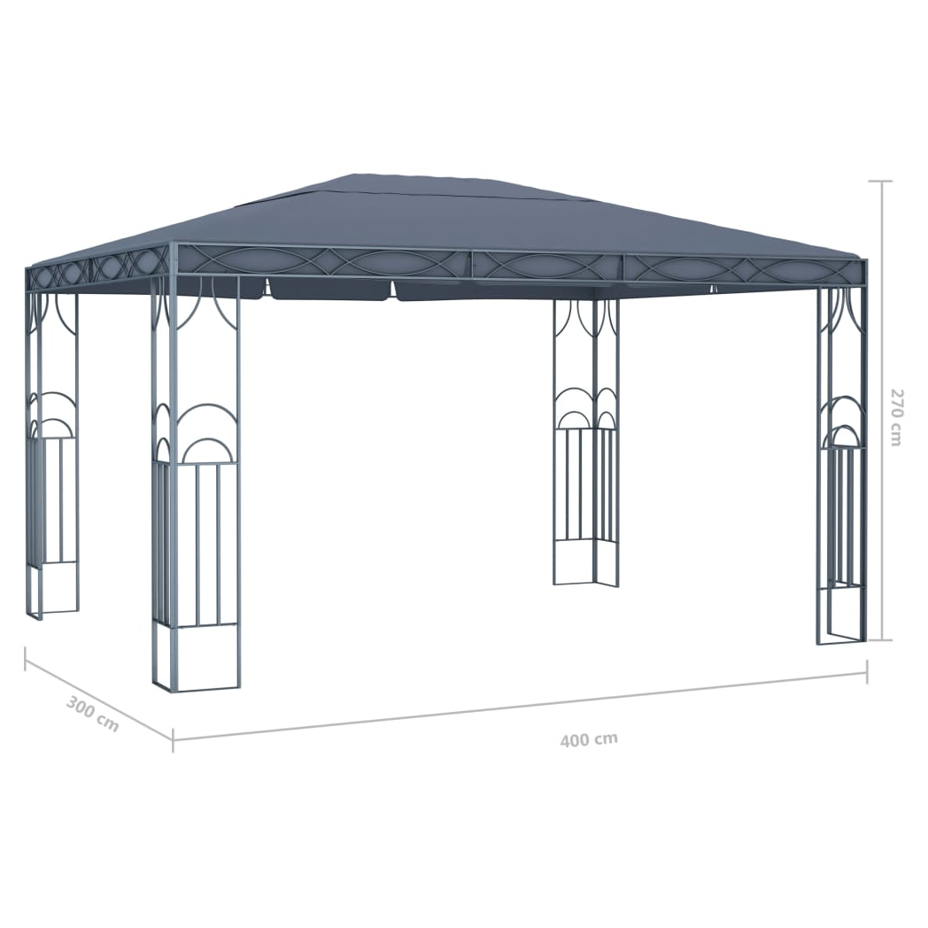 Gazebo 400x300 cm Anthracite