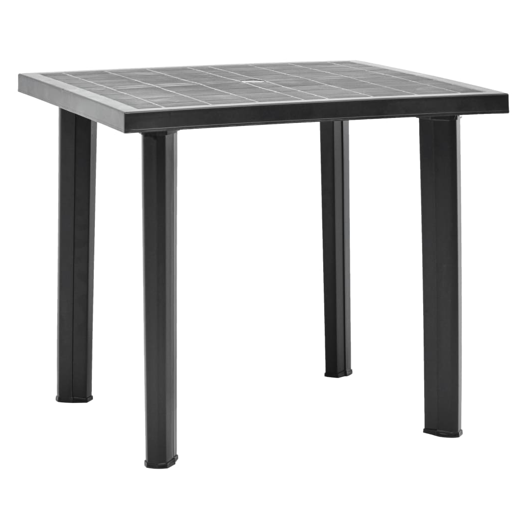 Garden Table Anthracite 80x75x72 cm Plastic