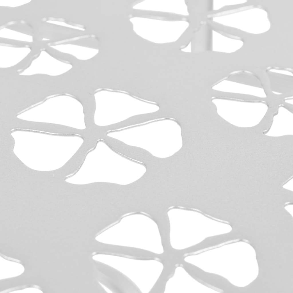 Side Table Vintage Style Half Round Metal 72x36x74 cm Silver