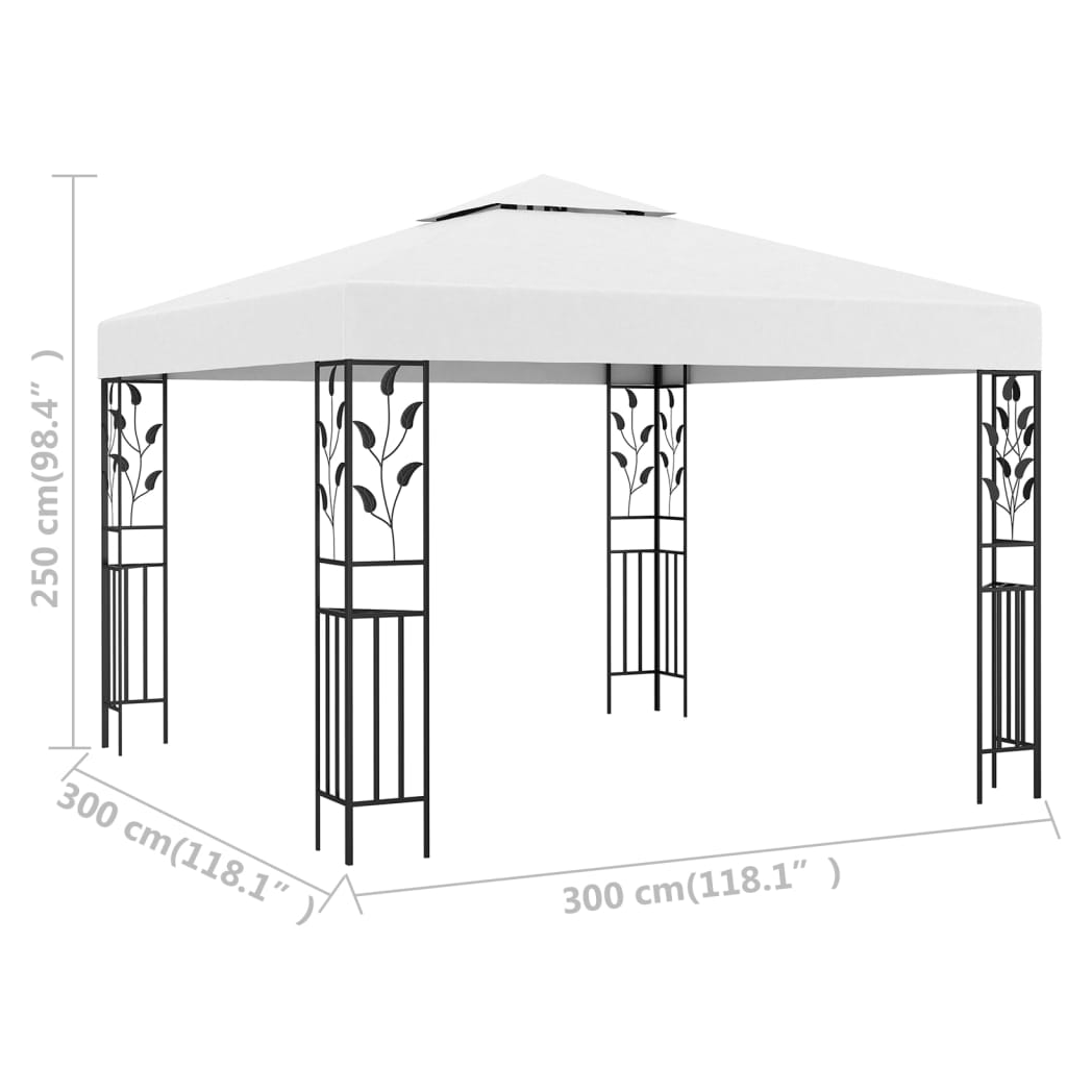 Gazebo 3x3 m White 180 g/m