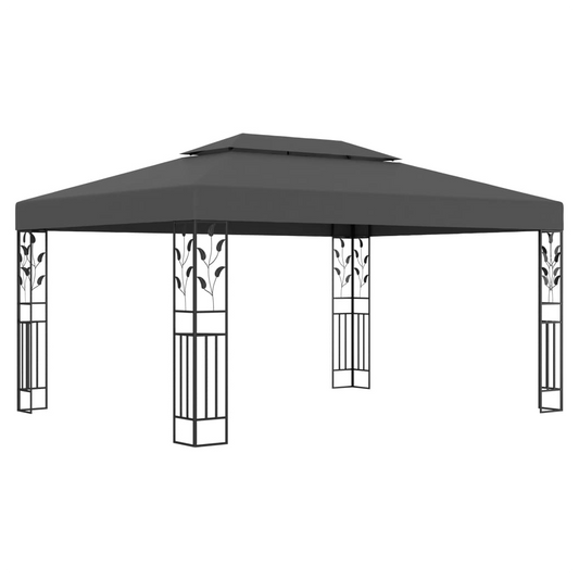 Gazebo with Double Roof 3x4m Anthracite