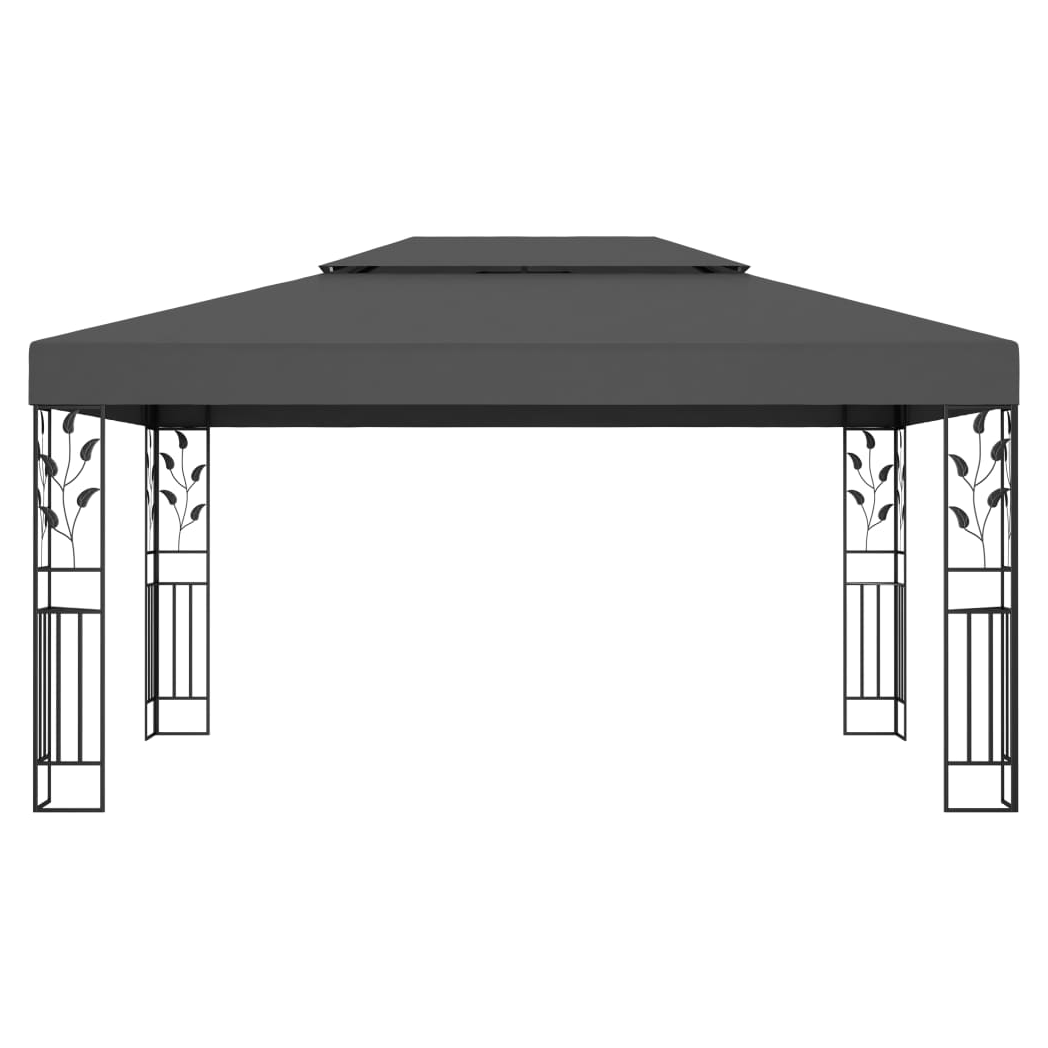 Gazebo with Double Roof 3x4m Anthracite