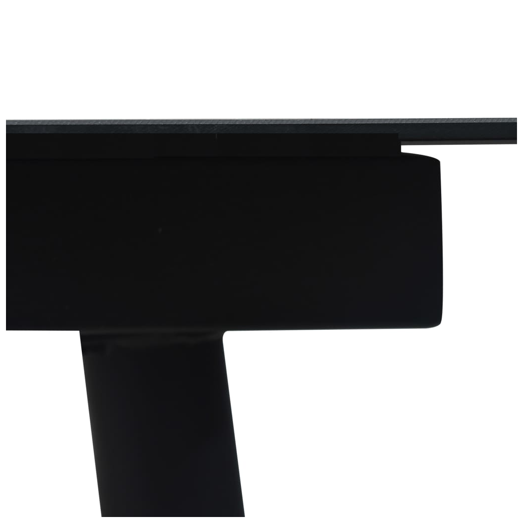 7 Piece Outdoor Dining Set Cotton Rope and Steel Black