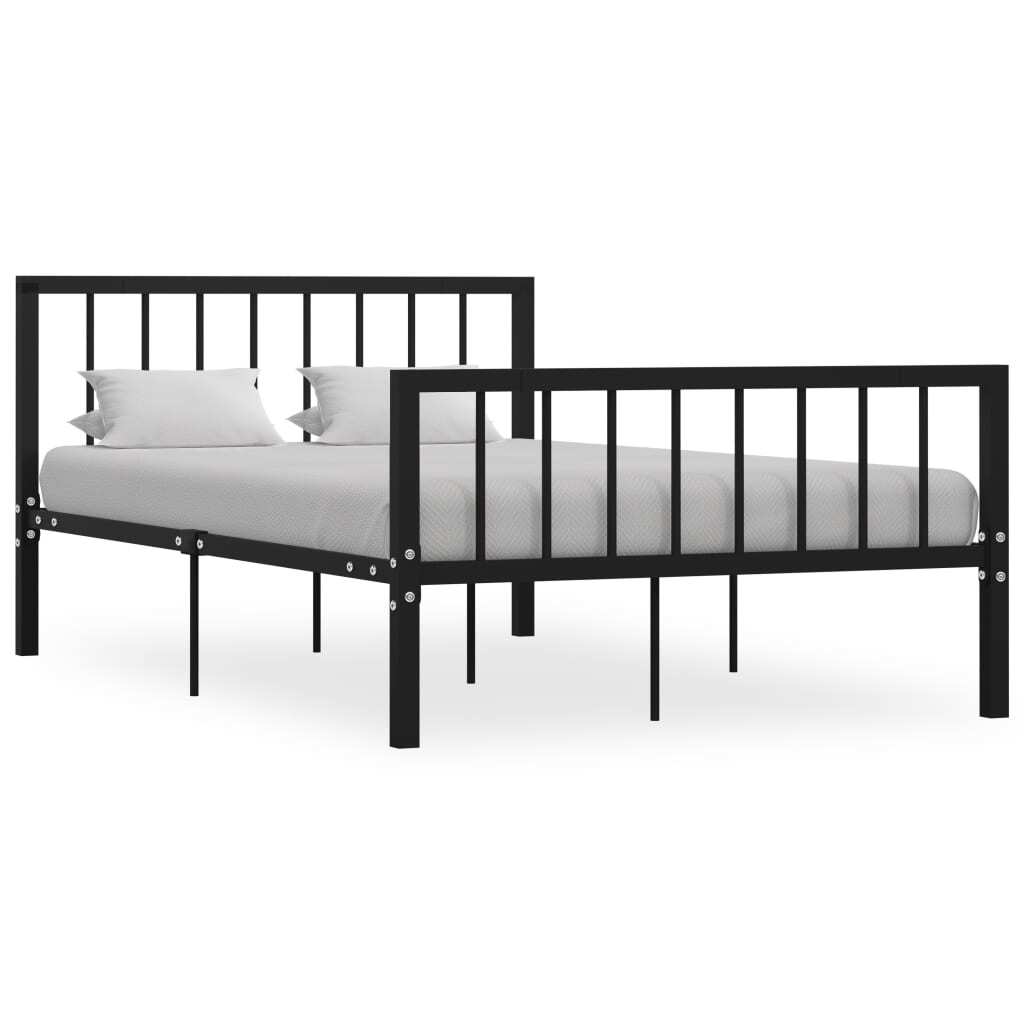 Bed Frame Black Metal 120x200 cm