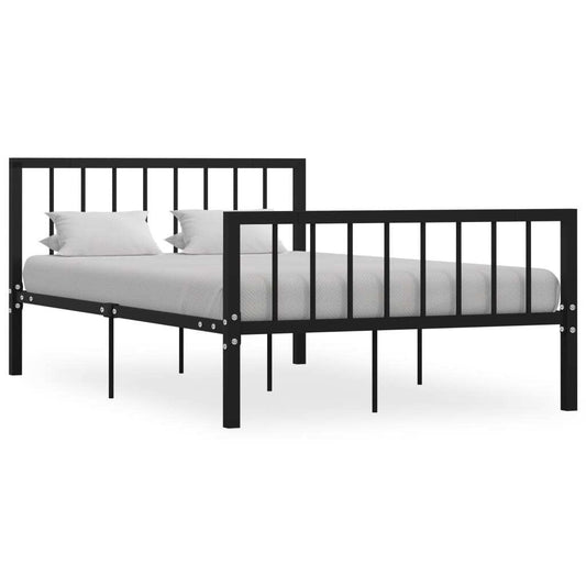 Bed Frame Black Metal 120x200 cm