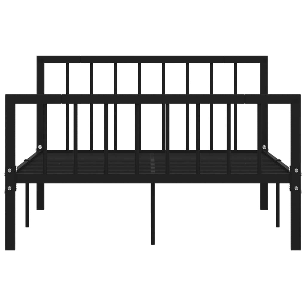 Bed Frame Black Metal 120x200 cm
