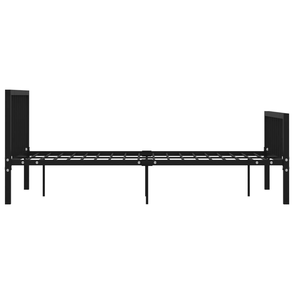 Bed Frame Black Metal 120x200 cm