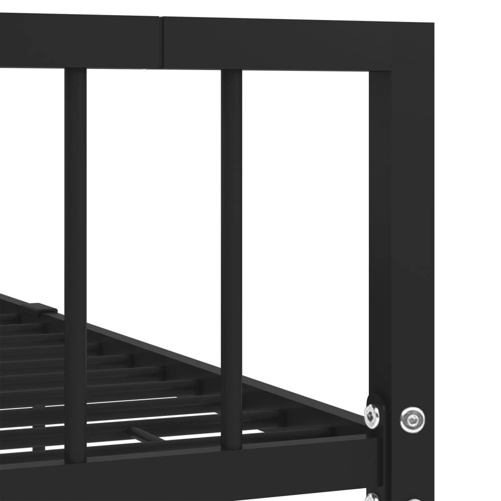 Bed Frame Black Metal 120x200 cm
