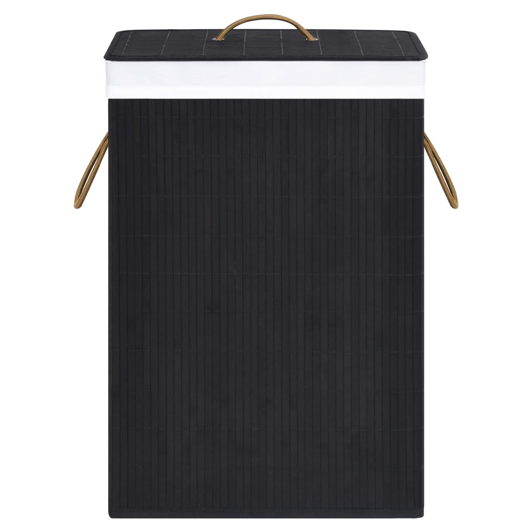 Bamboo Laundry Basket Black
