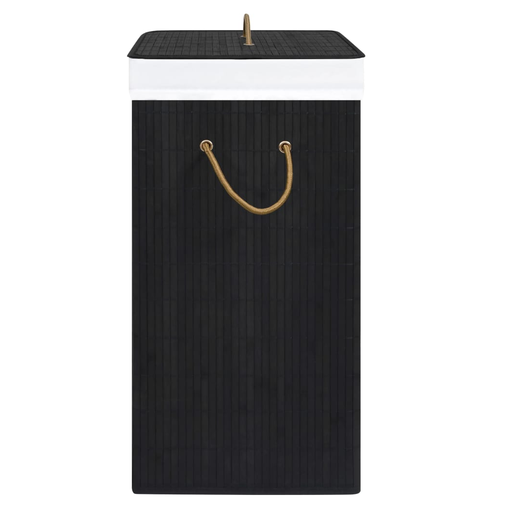 Bamboo Laundry Basket Black