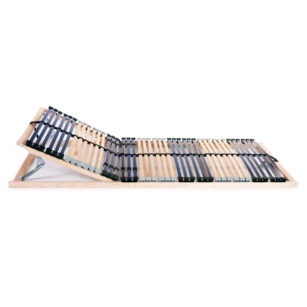 Slatted Bed Bases 2 pcs with 42 Slats 7 Zones 70x200 cm