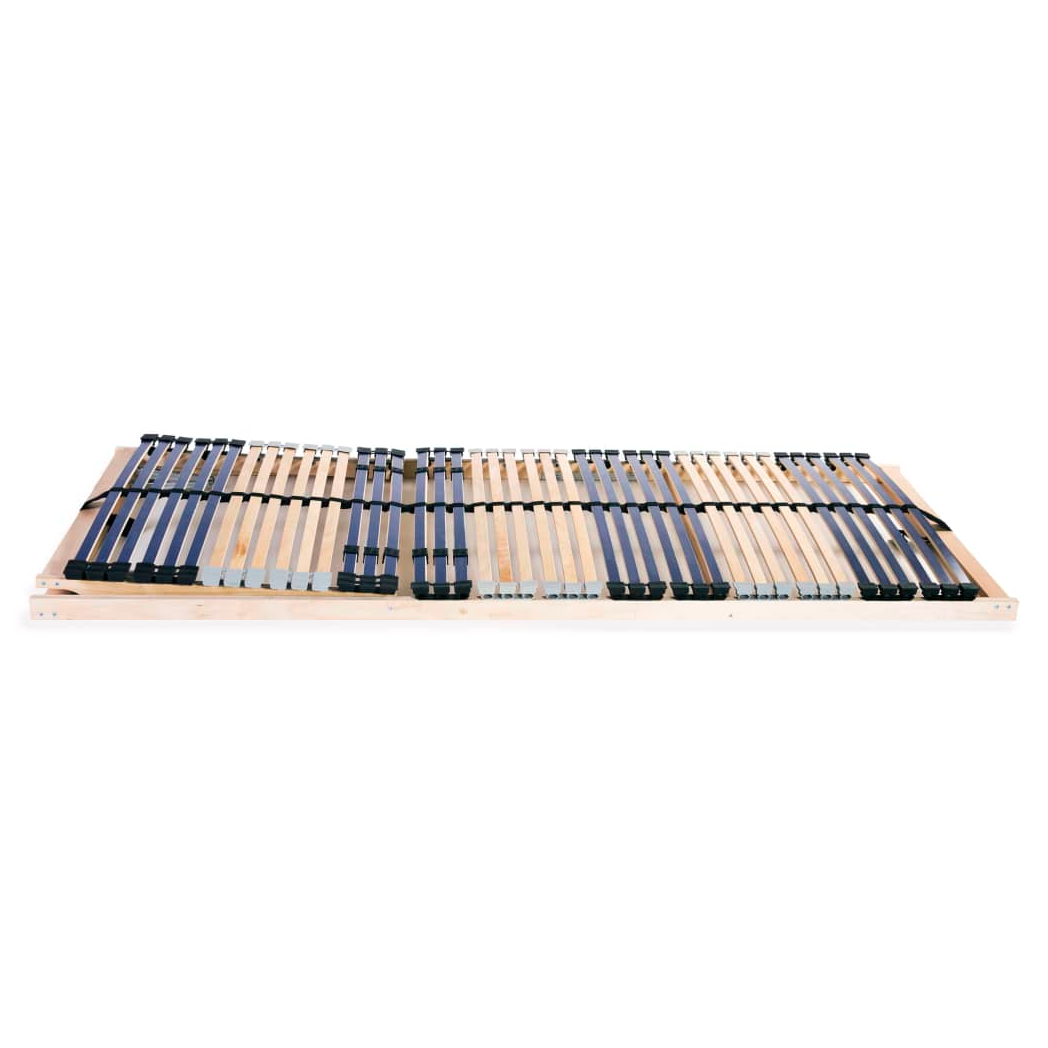 Slatted Bed Bases 2 pcs with 42 Slats 7 Zones 70x200 cm