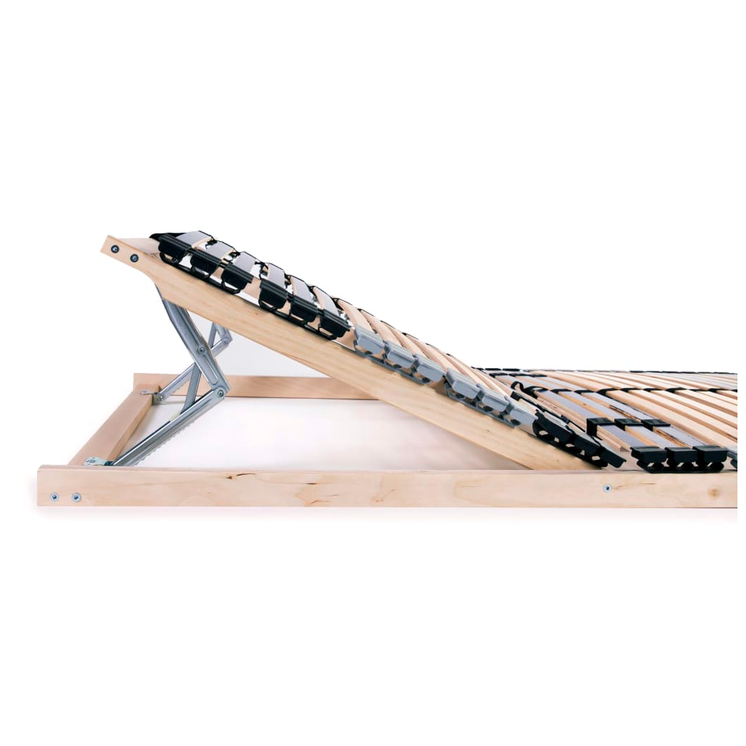 Slatted Bed Bases 2 pcs with 42 Slats 7 Zones 70x200 cm