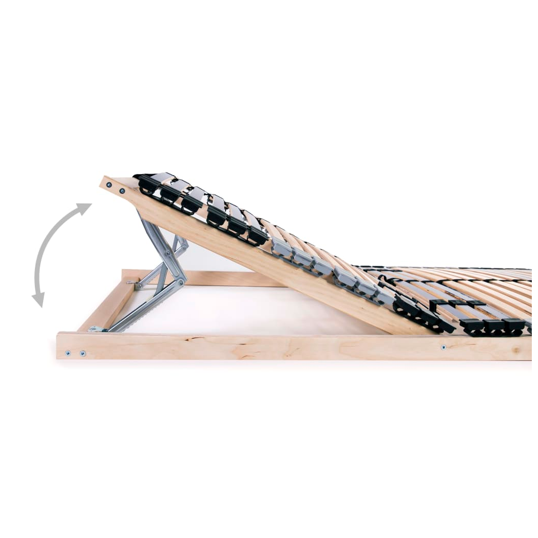 Slatted Bed Bases 2 pcs with 42 Slats 7 Zones 70x200 cm