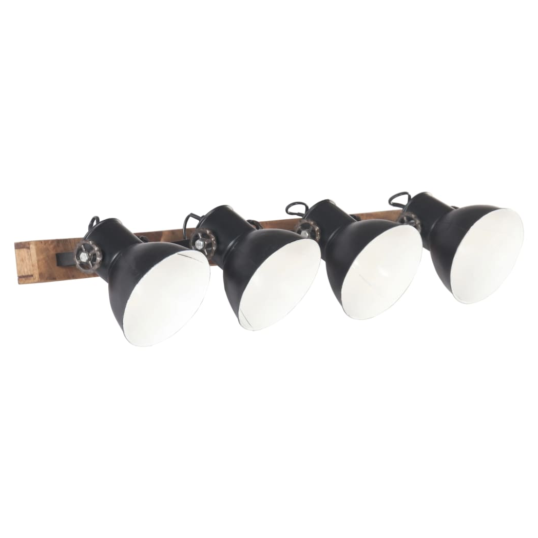 Industrial Wall Lamp Black 90x25 cm E27