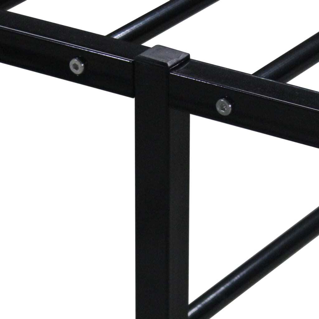 Bed Frame Black Metal 180x200 cm 6FT Super King