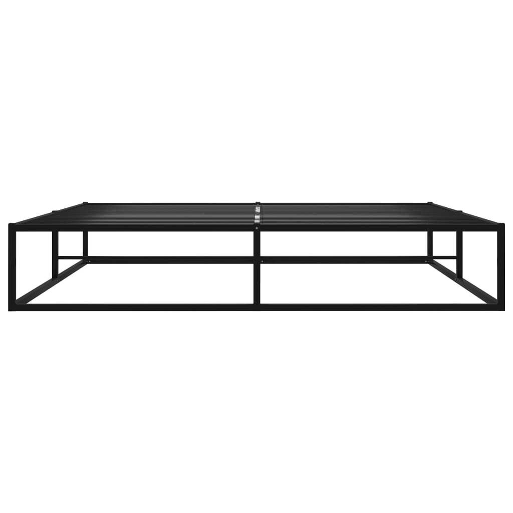 Bed Frame Black Metal 200x200 cm