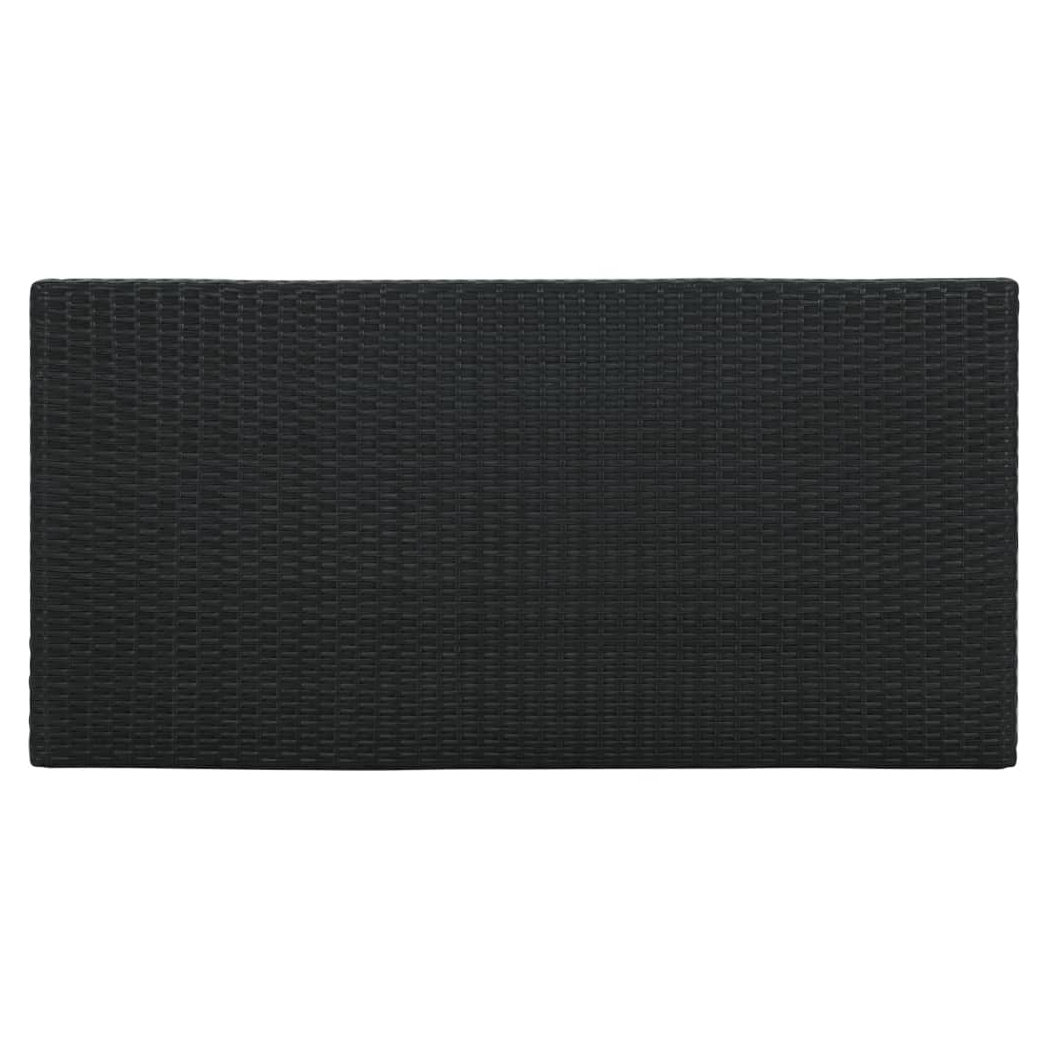 Bar Table with Storage Rack Black 120x60x110 cm Poly Rattan