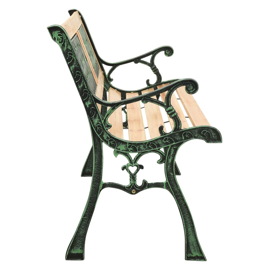 Garden Bench 122 cm Cast Iron and Solid Firwood