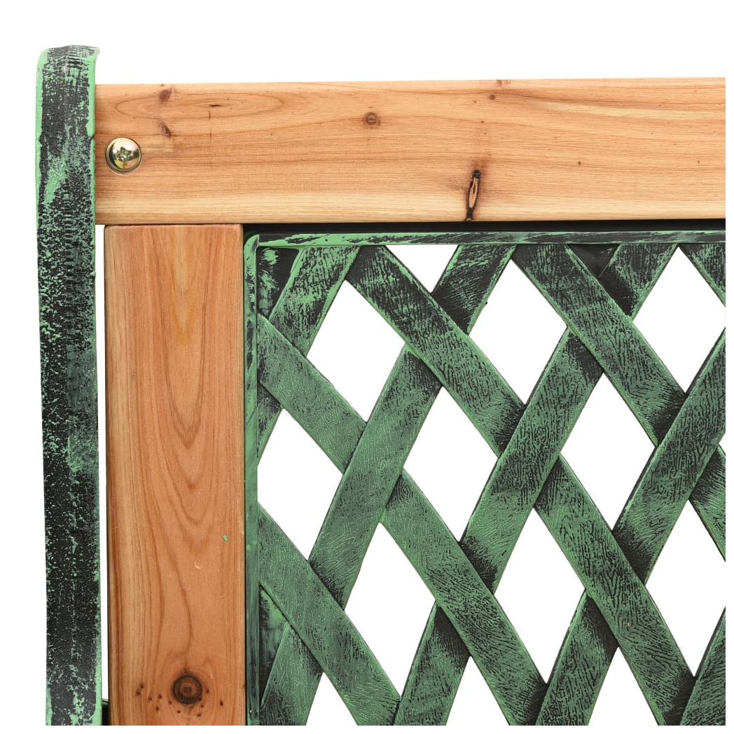 Garden Bench 122 cm Cast Iron and Solid Firwood