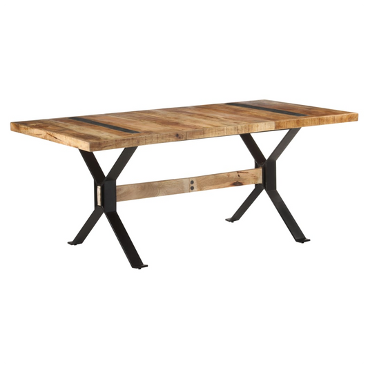 Dining Table 180x90x76 cm Rough Mango Wood
