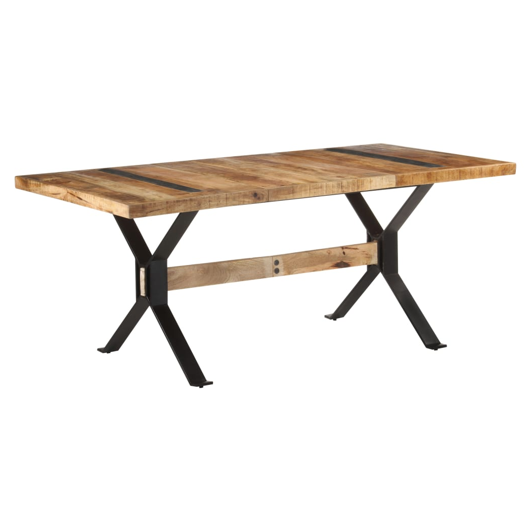 Dining Table 180x90x76 cm Rough Mango Wood