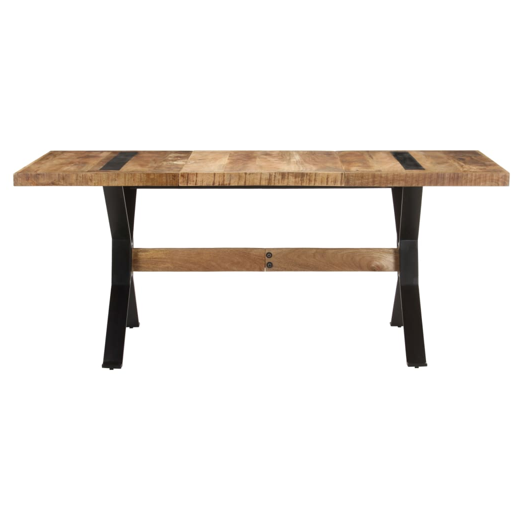 Dining Table 180x90x76 cm Rough Mango Wood