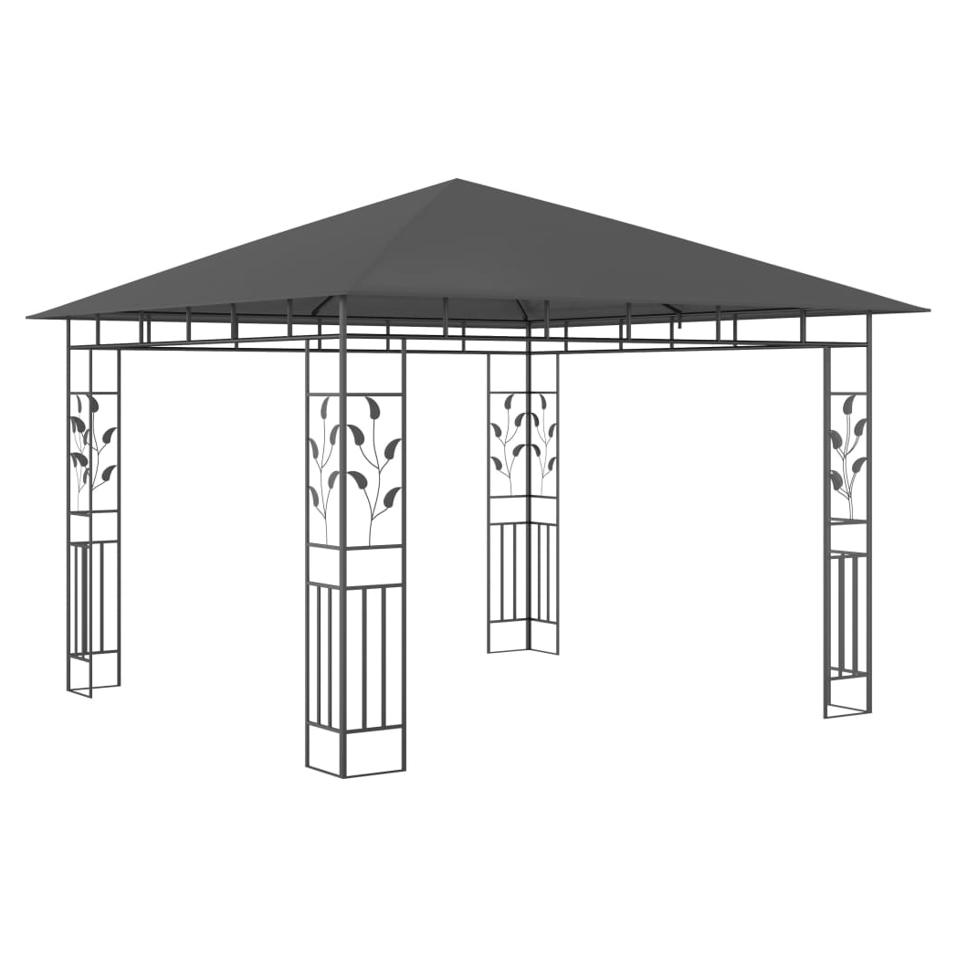 Gazebo with Mosquito Net 3x3x2.73 m Anthracite 180 g/m