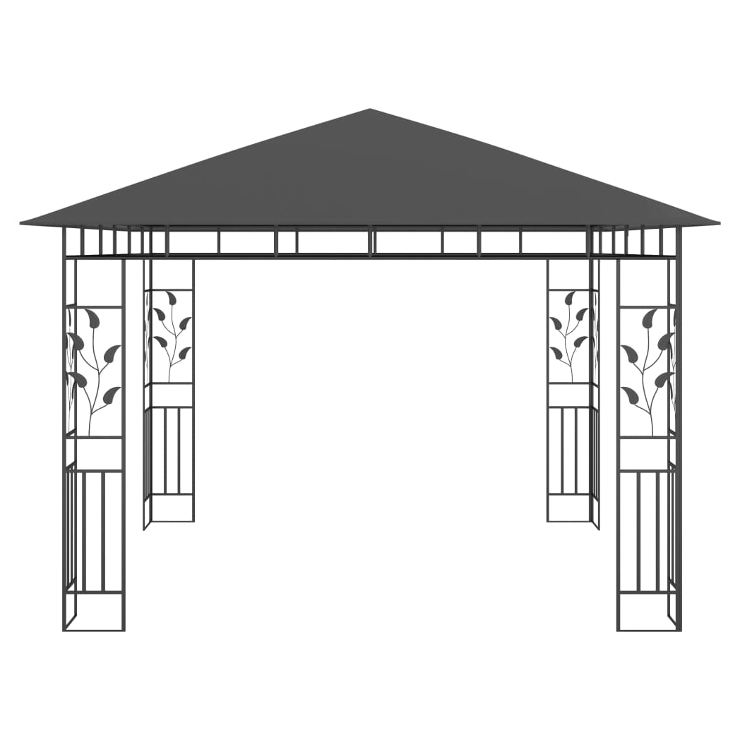 Gazebo with Mosquito Net 3x3x2.73 m Anthracite 180 g/m