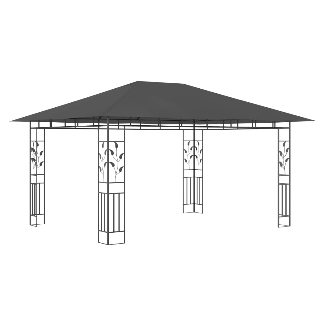 Gazebo with Mosquito Net 4x3x2.73 m Anthracite 180 g/m