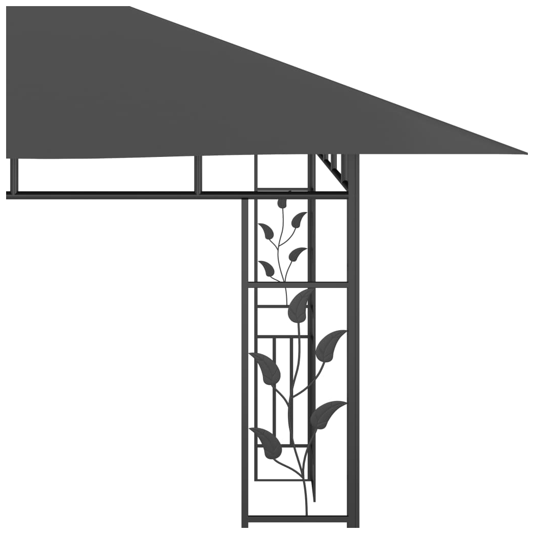 Gazebo with Mosquito Net 4x3x2.73 m Anthracite 180 g/m