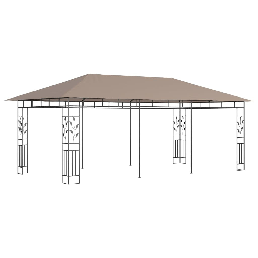 Gazebo with Mosquito Net 6x3x2.73 m Taupe 180 g/m