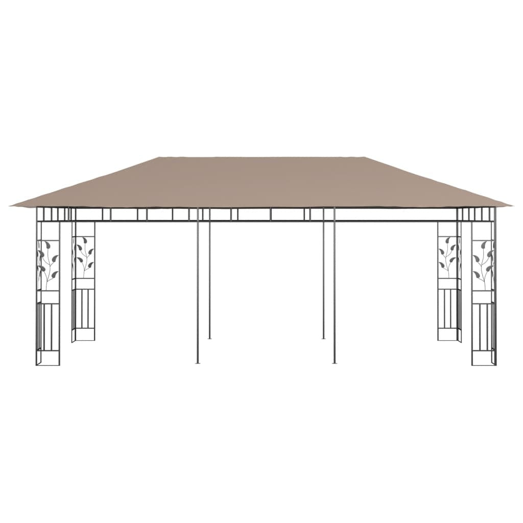 Gazebo with Mosquito Net 6x3x2.73 m Taupe 180 g/m