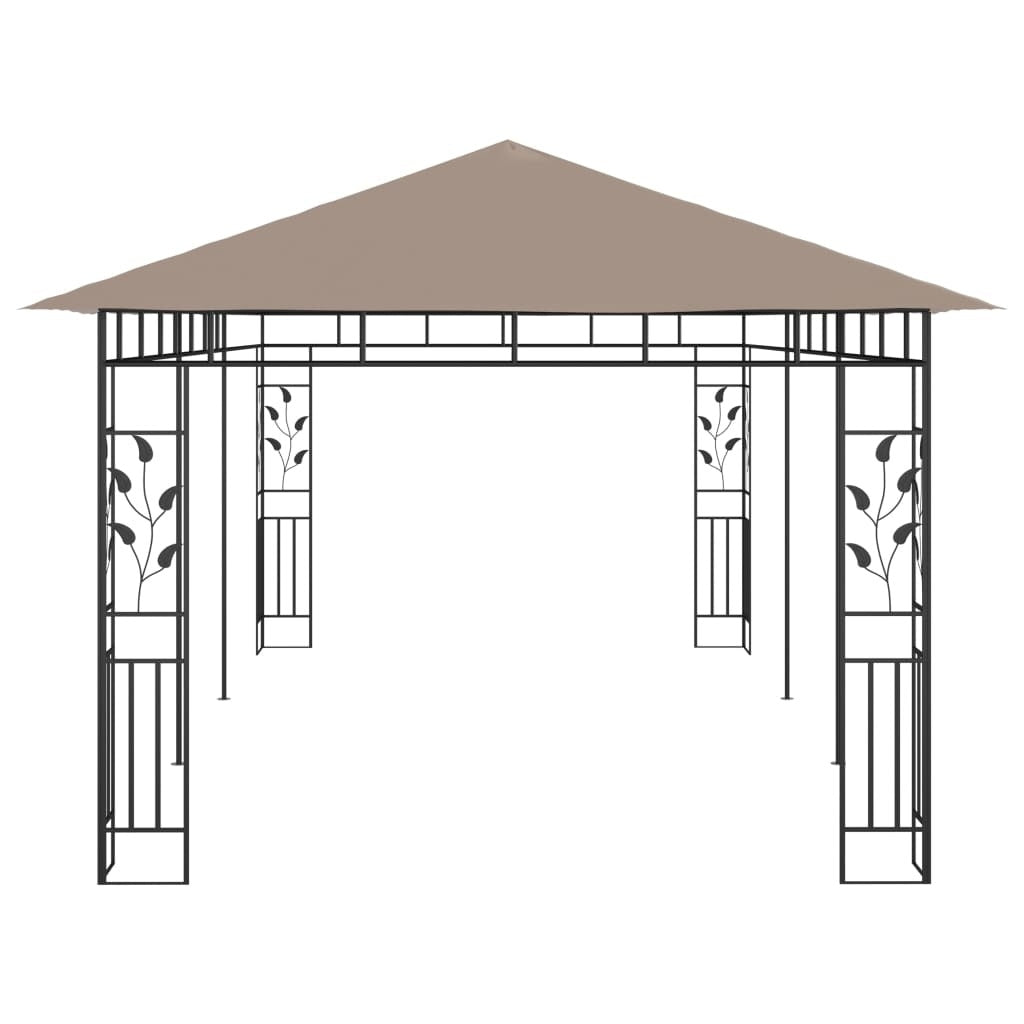 Gazebo with Mosquito Net 6x3x2.73 m Taupe 180 g/m