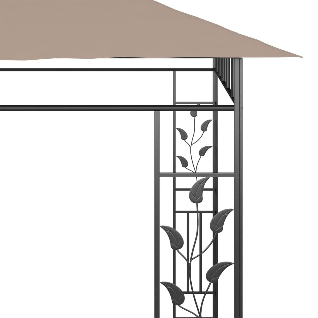 Gazebo with Mosquito Net 6x3x2.73 m Taupe 180 g/m