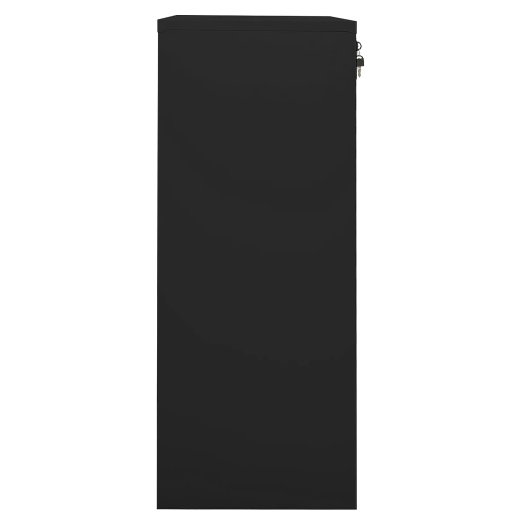 Office Cabinet Black 90x40x102 cm Steel