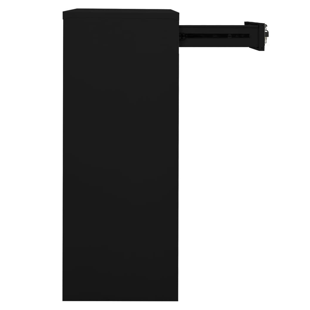 Office Cabinet Black 90x40x102 cm Steel