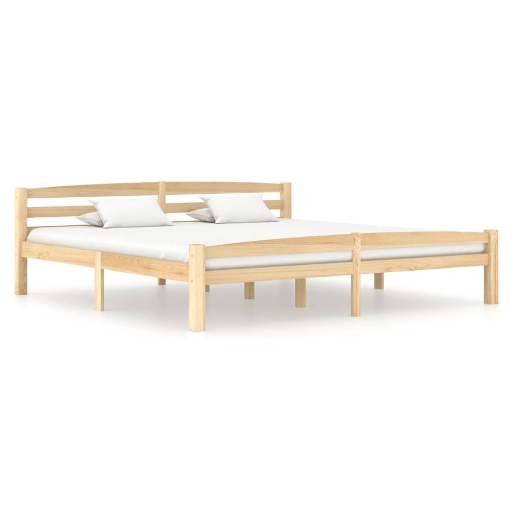 Bed Frame Solid Pinewood 200x200 cm