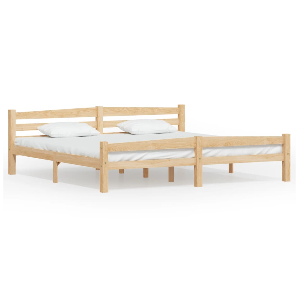 Bed Frame Solid Pinewood 200x200 cm