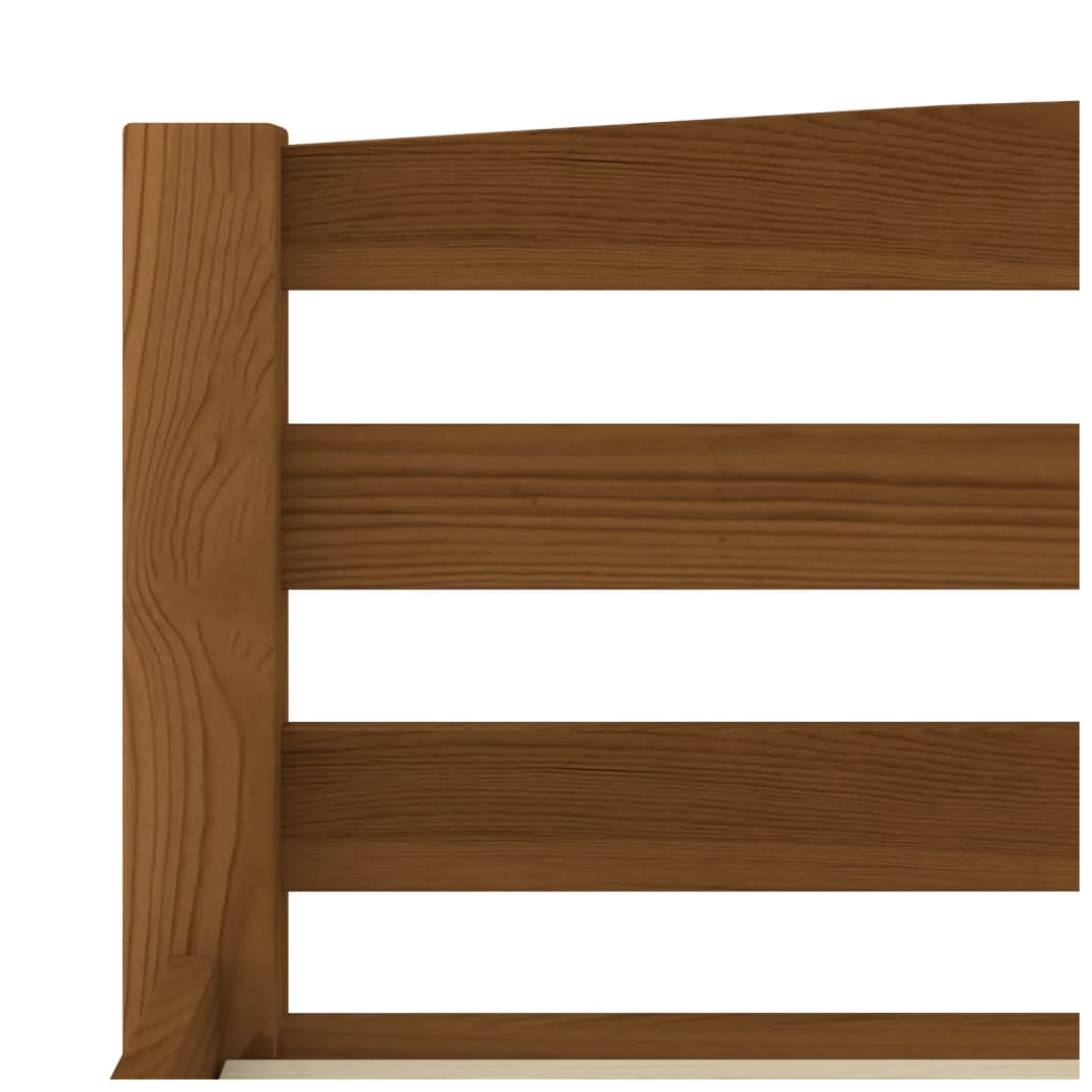 Bed Frame Honey Brown Solid Pinewood 160x200 cm