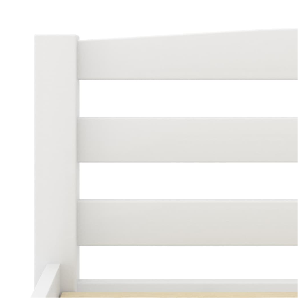 Bed Frame White Solid Pinewood 100x200 cm