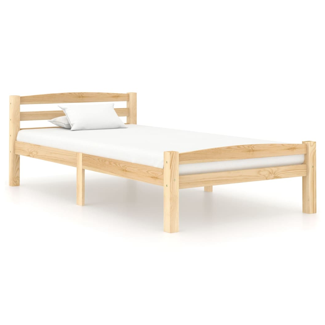 Bed Frame Solid Pinewood 100x200 cm