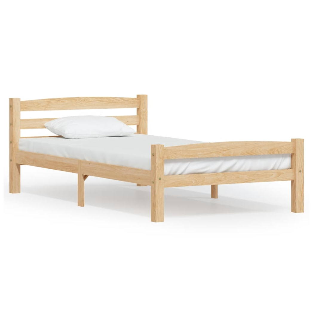 Bed Frame Solid Pinewood 100x200 cm