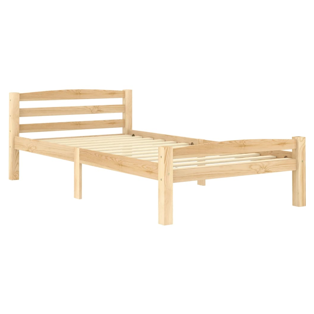 Bed Frame Solid Pinewood 100x200 cm