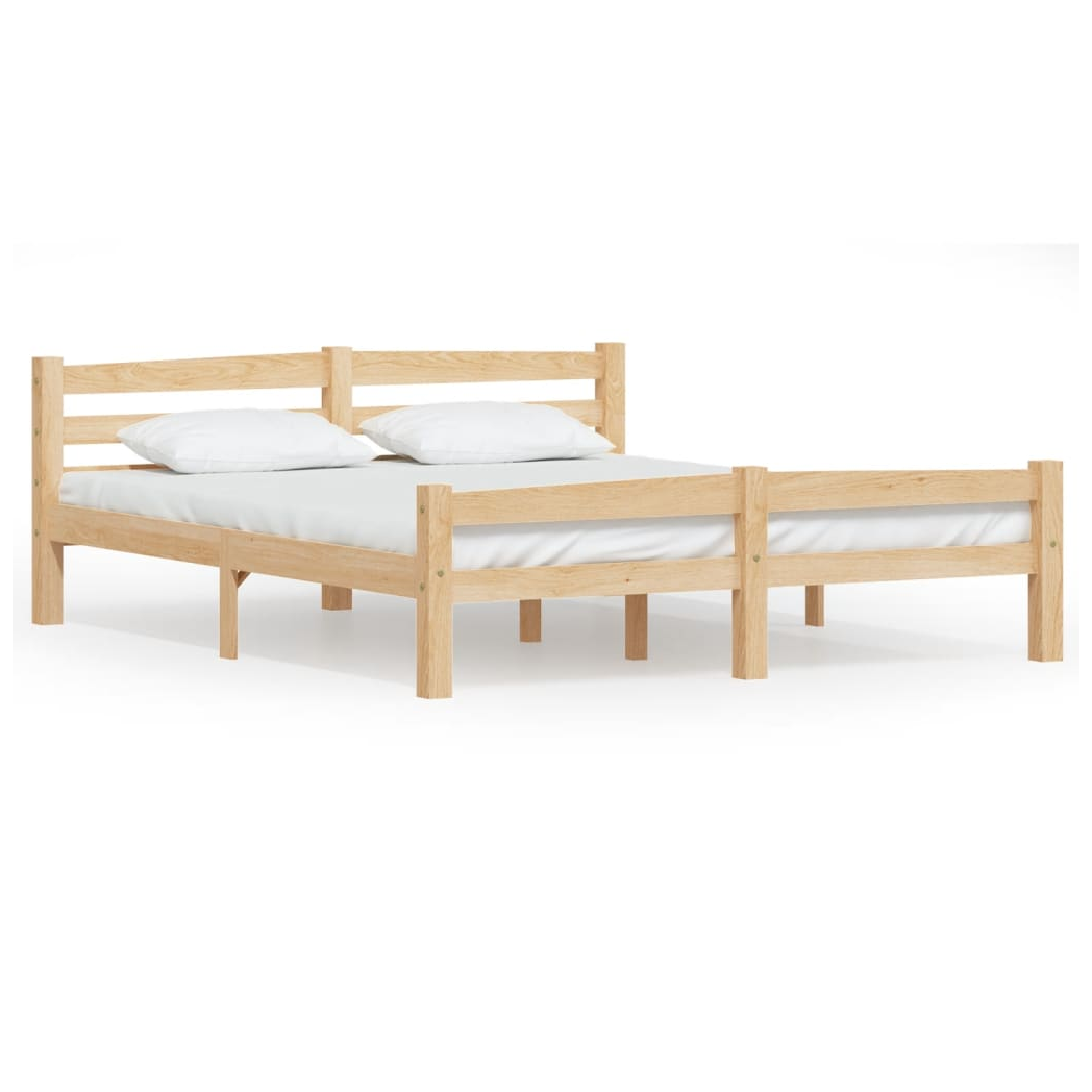 Bed Frame Solid Pinewood 160x200 cm