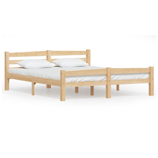 Bed Frame Solid Pinewood 160x200 cm