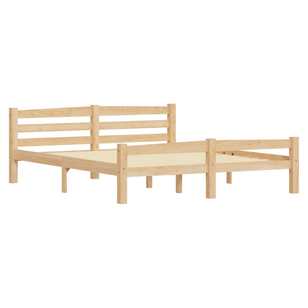 Bed Frame Solid Pinewood 160x200 cm